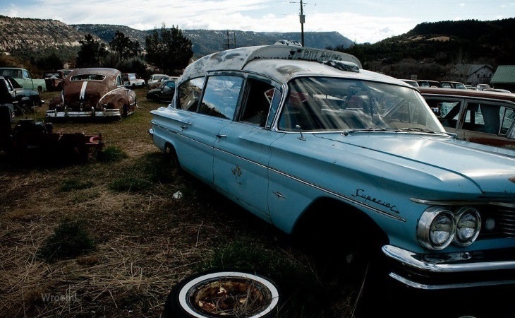 Кладбище старых автомобилей в штате Юта