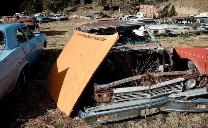 Кладбище старых автомобилей в штате Юта