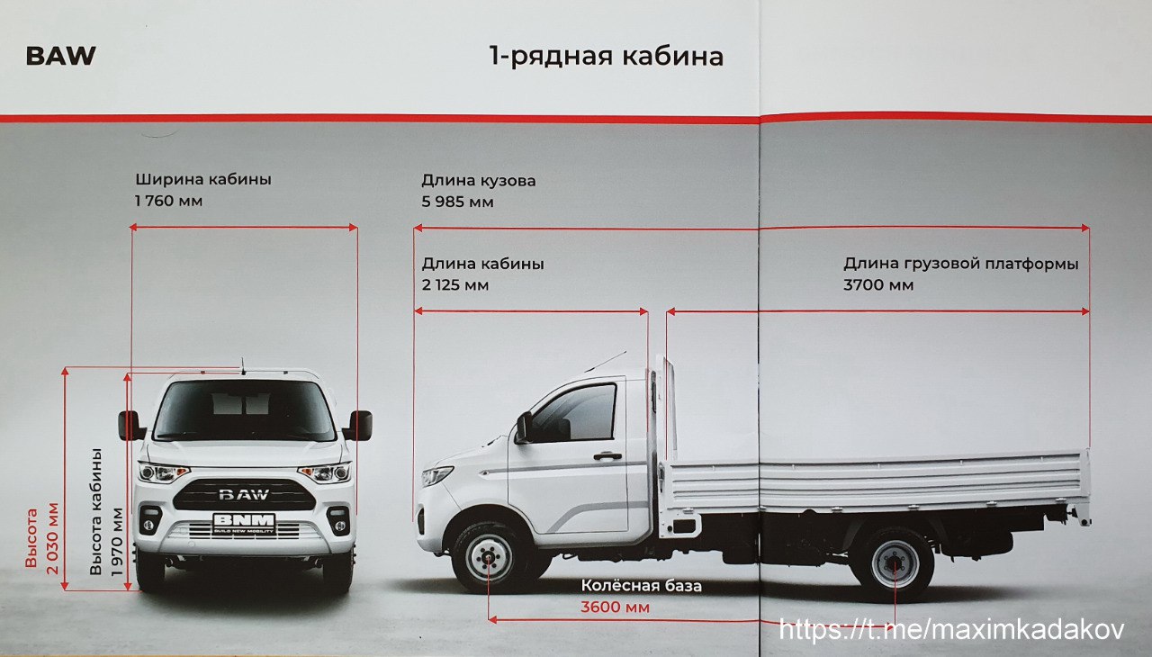 В России появился дешевый аналог ГАЗели от BAW всего за 2 млн рублей