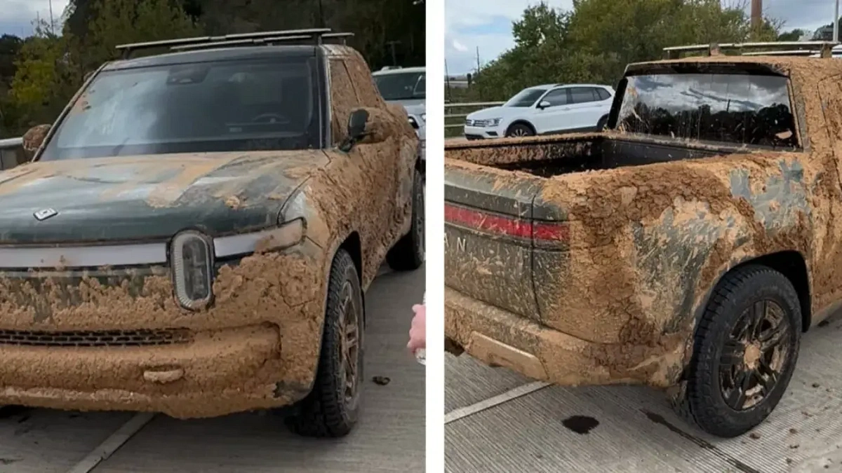 Вот это надежность - даже после урагана Хелен этот Rivian R1T все еще работает